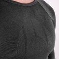 Thermo-Shirt ohne Kragen Senior Schwarz